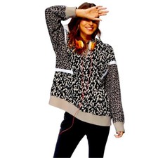 NWT - ADIDAS Originals Women's LEOFLAGE DX6022 Printed LF CREW SWEATSHIRT - M