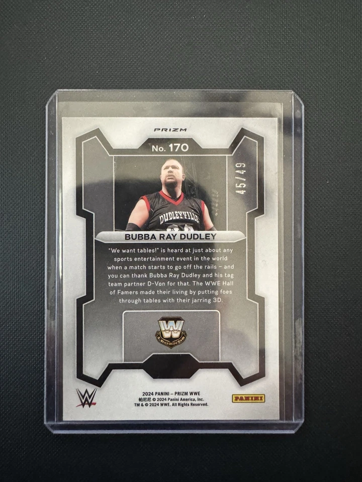 Panini Prizm WWE Wrestling 2024 Teal Prizm Parallel #170 Bubba Ray Dudley 45/49 - Image 2 of 2