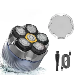Clipper pour cheveux chauves pour hommes 6D Rasoir de lame magnétique à aspiration