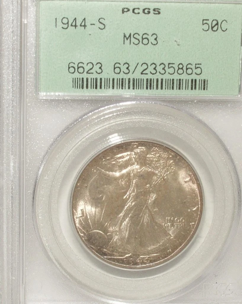 MS 63 Graded 1944 Year Liberty Walking Half Dollars (1916-1947