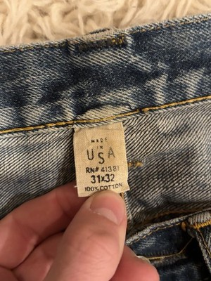 Double RL Slim Boot Cut Mens Jeans 31x32 Made In USA Japanese