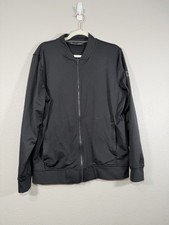 Under Armour Jacket Full Zip Coat Cold Gear Loose Fit Black Fleece Lined Men L