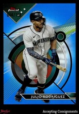 2023 Finest Blue Refractor #91 Julio Rodriguez 44/150 MARINERS