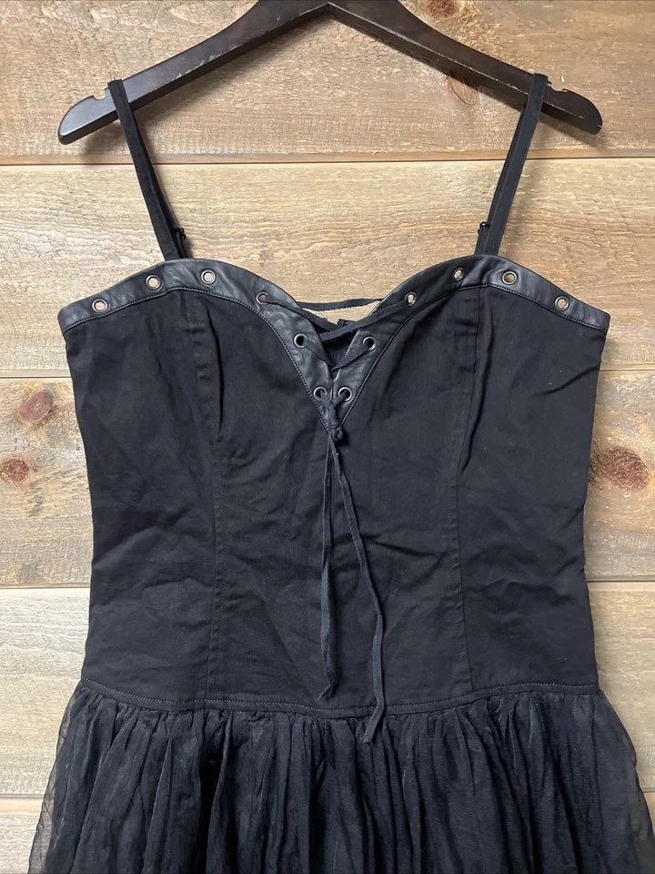Vestido Royal Bones para mujer negro tul gótico grunge emo vintage Y2k Hot Topic XL Foto 2 de 4