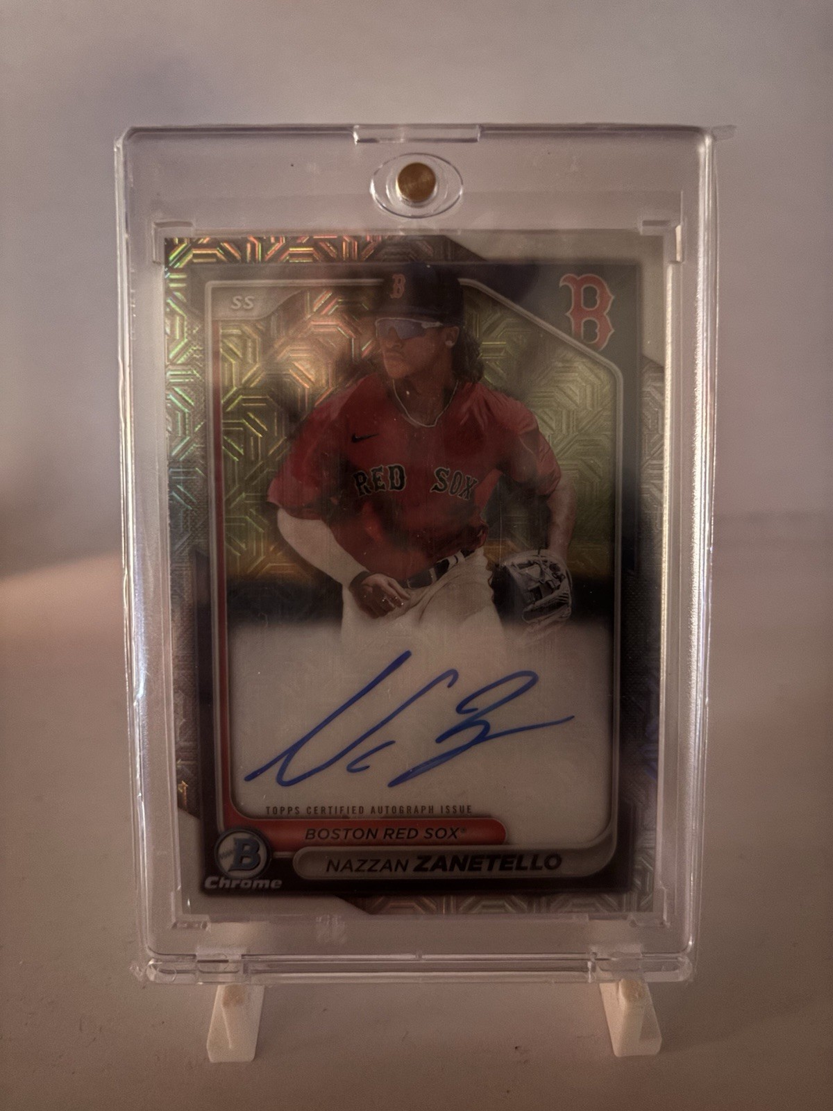2024 Bowman Chrome Nazzan Zanetello Red Sox Mojo Auto #BMA-NZ