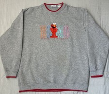 Vintage Sesame Street Elmo Sweatshirt Large Sweater 90s Y2K