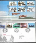 GB QEII FDC x 2.  Military Aviation and Speed.  Guernsey Post Hand Cancels (920)