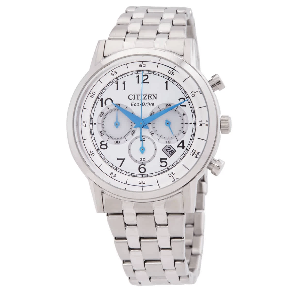 Citizen Eco-Drive Chronograph White Dial Men's Watch CA4630-53A