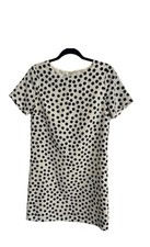 JCREW Polka Dot Shift Dress In Size 2 Navy and White Short Sleeve Lined