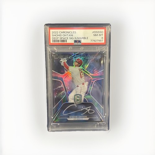 Shohei Ohtani 2022 Panini Chronicles Spectra Deep Space On Card Auto 1/5 PSA 8🔥