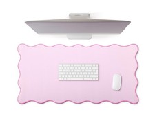 Hahafelt Scalloped Desk Mat Large Scalloped Piping Cute Desk Mat Aesthetic Pr...