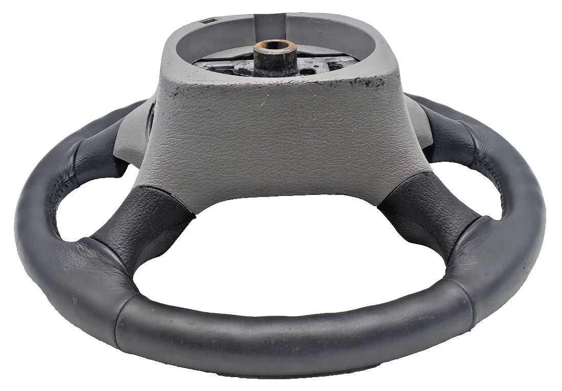 1994-2004 Ford Mustang BARE Steering Wheel 2-TONE Black Gray LEATHER (B)