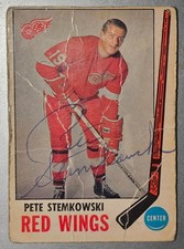 1969-70 O-PEE-CHEE #65 PETE STEMKOWSKI SIGNED AUTHENTIC AUTO