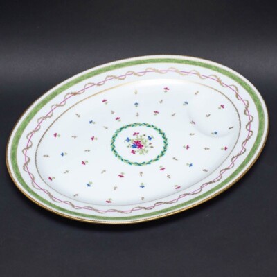 Haviland Limoges Vieux Paris Grün Vert Oval Servierplatte Platte B35cm/13,8''