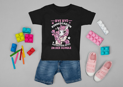 T-Shirt Mädchen   BYE BYE Kindergarten, ich glitzer jetzt in der Schule
