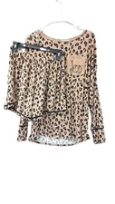 Marley Lilly Woman's Pajamas Set Size MEDIUM, Long Sleeve, Shorts, Top/Bottom