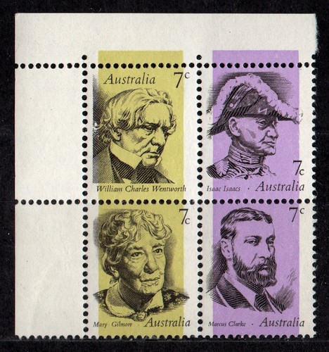 Famous Australians - Block of 4 MNH