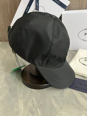 Brand new, genuine, Prada, nylon, baseball cap, center triangle logo,hat, size M Brand new, genuine, Prada, nylon, baseball cap, center triangle logo,hat, size M