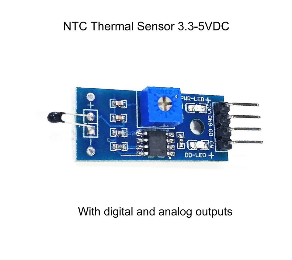 Thermistor Temperature Sensor Thermal Module NTC 4 PIN 3.3V to 5V LM393 Arduino - Image 2 of 4