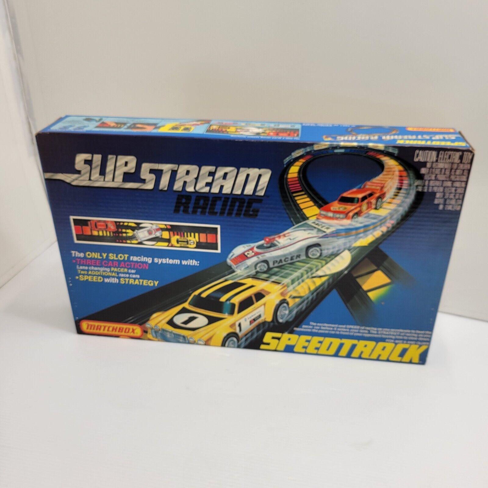 Matchbox 14-36-80 slip stream racing speedtrack slot cars, open box.Pls read des