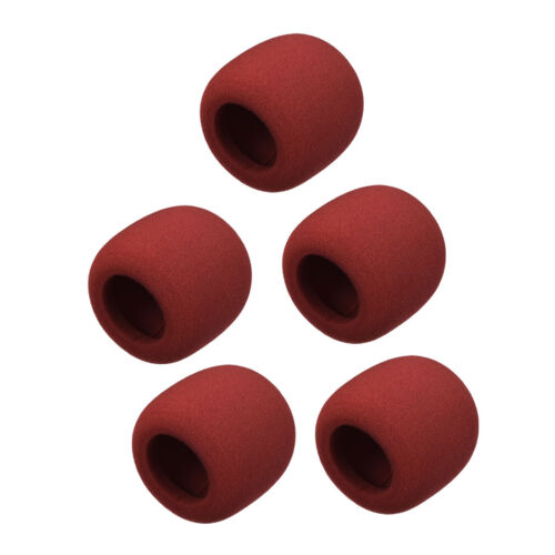 5X Thicken Sponge Foam Mic Cover Handheld Microphone Windscreen Wine-Red for KTV - Afbeelding 1 van 2