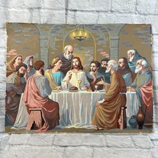 VTG Last Supper Paint By Number Unframed 24x18 PBN Jesus Christ Apostles Peter