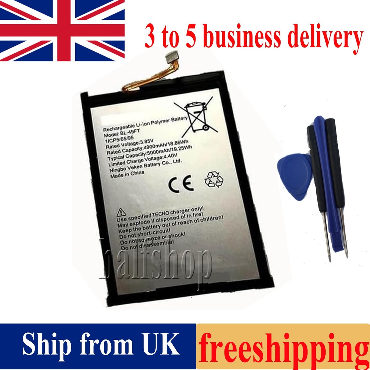 New Replacement Battery BL-49FT For Tecno spark Air KE5/6 KE6j