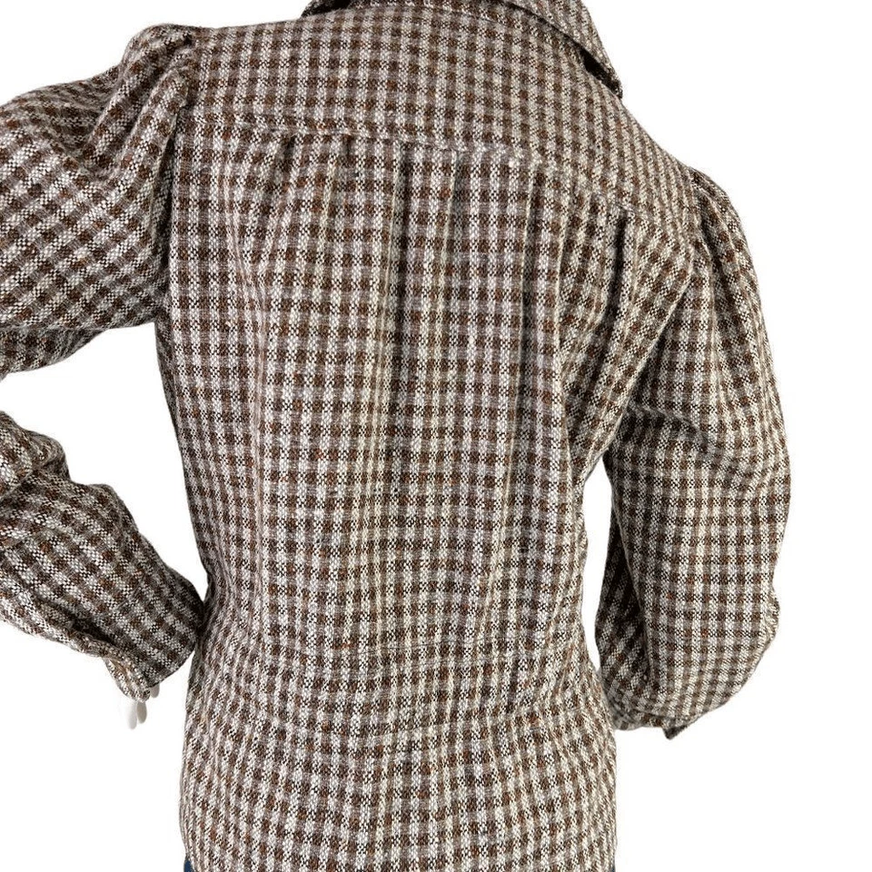 Chaqueta corta Kenzo Paris vintage años 70 lana tweed marrón y blanco talla 40, EE. UU. S Foto 4 de 4