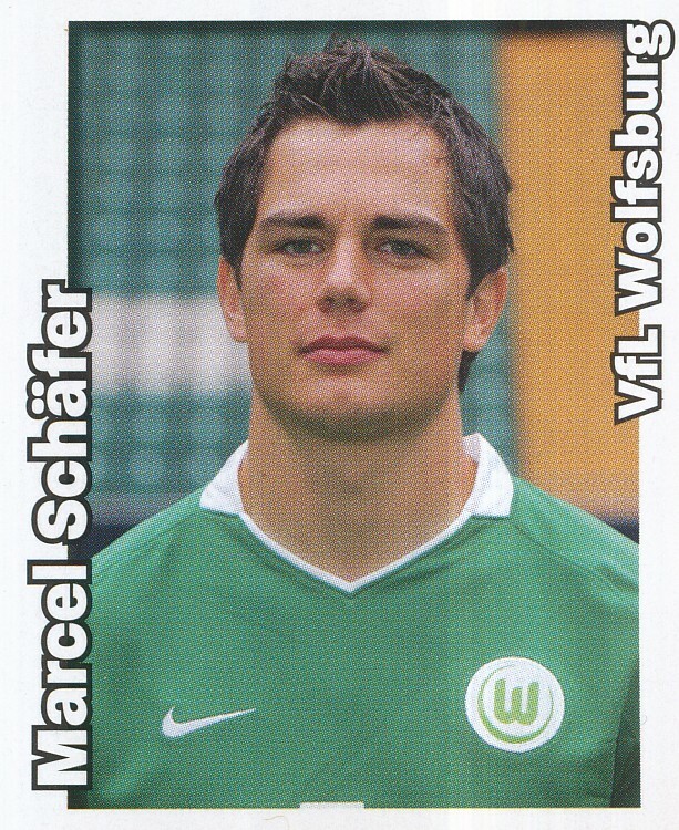 477 MARCEL SCHAFER # GERMANY VfL.WOLFSBURG STICKER PANINI FOOTBALL 2009