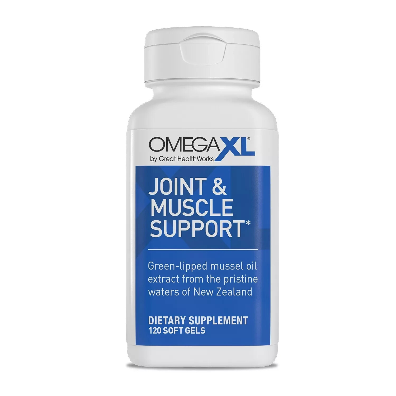 OmegaXL Joint & Muscle Support Supplement Natural 120 Soft Gels - New