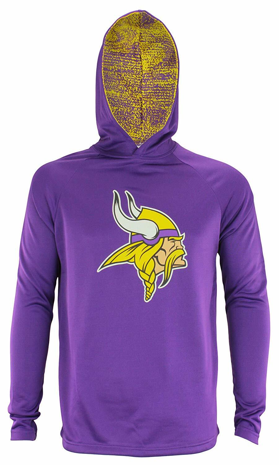 Мужская легкая махровая толстовка с капюшоном Zubaz NFL Minnesota Vikings