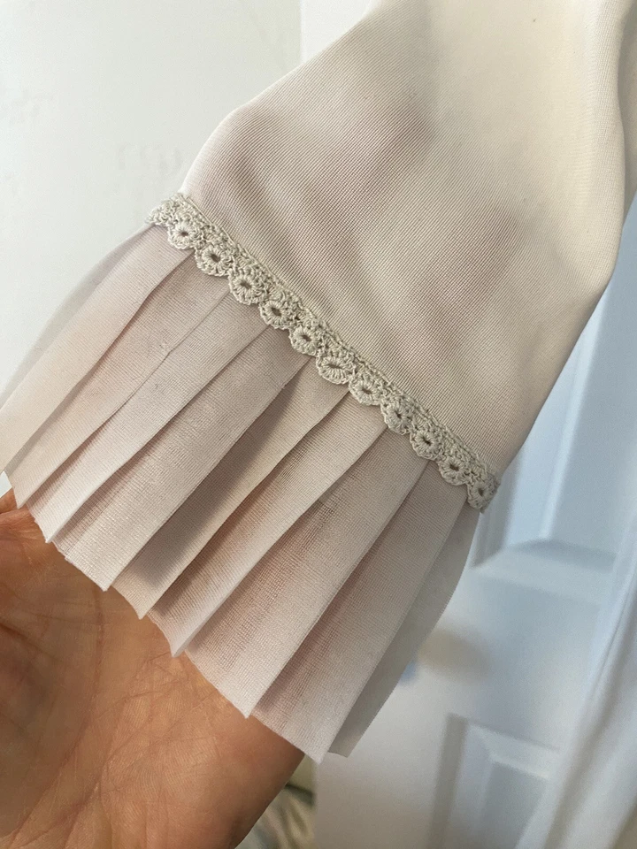 Винтажный женщин XS белая ночная рубашка платье костюм для Хэллоуина косплей призрак невесты - Изображение 4 из 4