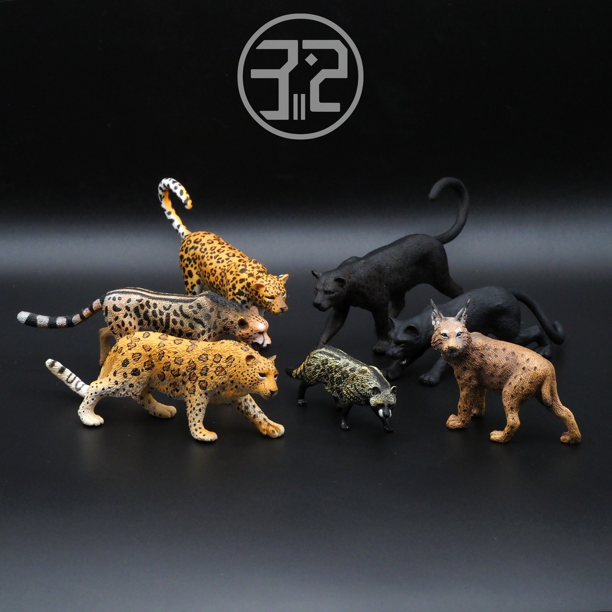 Lynx, Cheetah, African Leopard CollectA Simulation Feline Animal