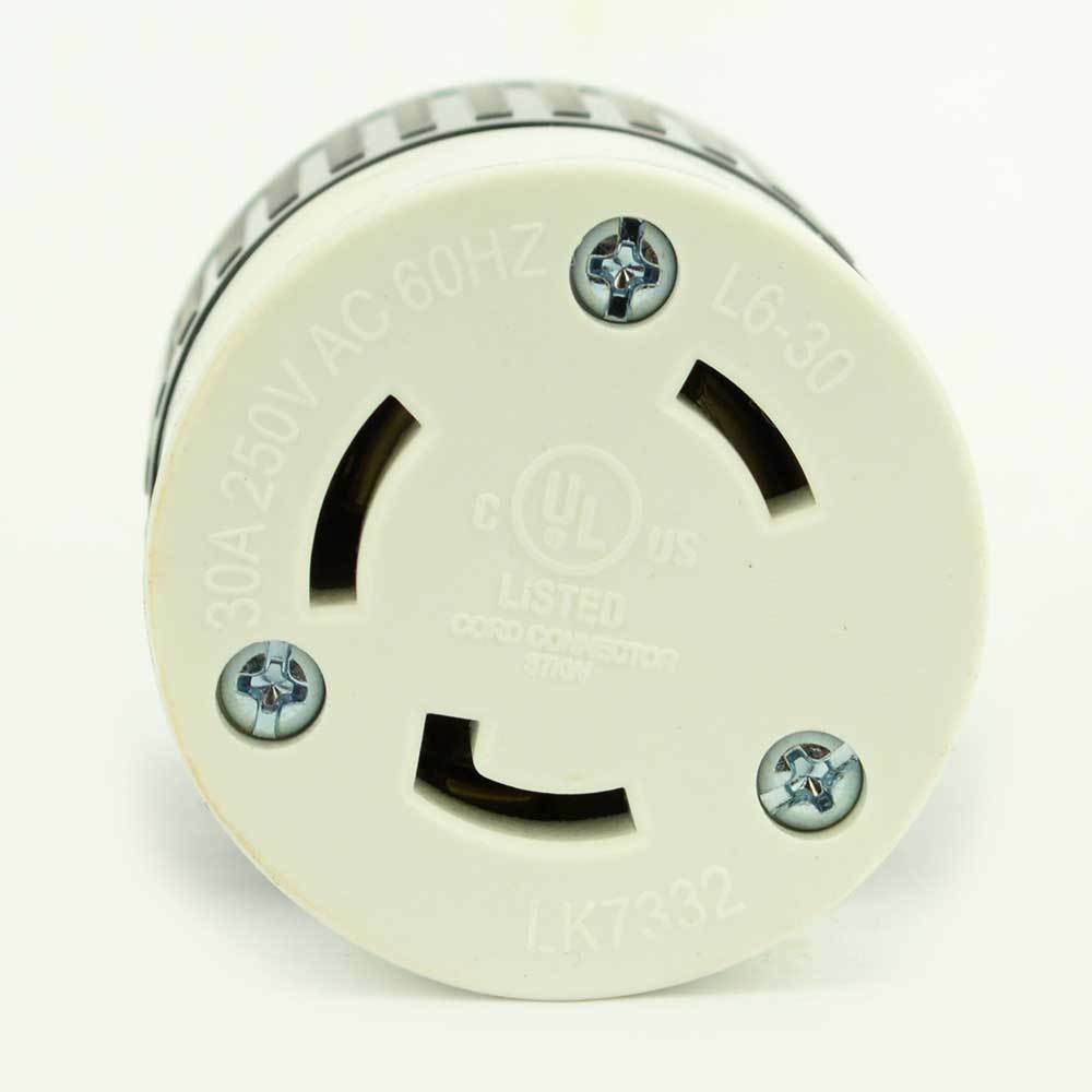 NEMA L6-30P & L6-30R Twist Lock Electrical Plug & Receptacle Set – 30A 250V, 3-Pin Male/Female Connector For Generators & Heavy-Duty Equipment