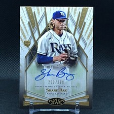 2022 Topps Tier One  SHANE BAZ #BOA-SBZ Break Out Auto #'d /299 RC - TB RAYS