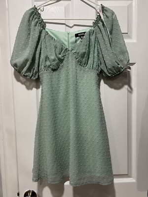 Missguided Mint Green Dress Mini Dress with Puff Sleeve Size 4 US | eBay Missguided Mint Green Dress Mini Dress with Puff Sleeve Size 4 US | eBay