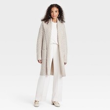 A New Day Womens Jacquard-Knit Coatigan, Shaw...