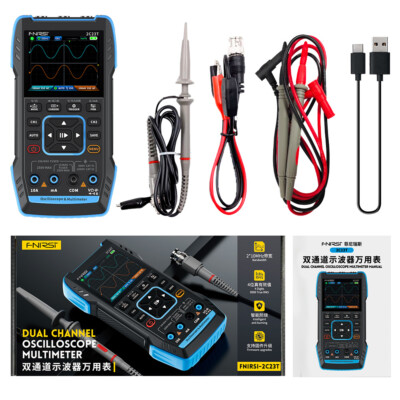 FNIRSI 2C23T Digital Oscilloscope Multimeter 2-Channel Function Signal Generator