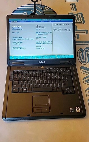 Dell Vostro 1000 15.4" Laptop AMD Athlon 64 x2 2GB RAM 120GB HDD +AC *No OS 8LZH