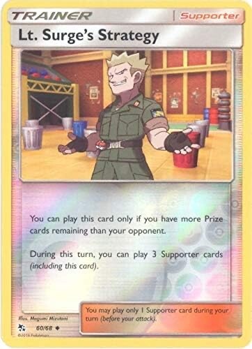 Pokemon - Lt. Surge's Strategy - 60/68 - Reverse Holo - Hidden Fates  - NM/M