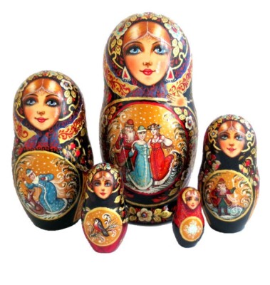 RUSSISCHE PUPPEN MATROSCHKA HANDBEMALT VON SMIRNOVA MOROZKO GEL