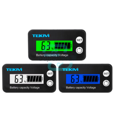 DC 12-72V LCD Electric Vehicle Lead-Acid Lithium Battery Indicator Voltmeter