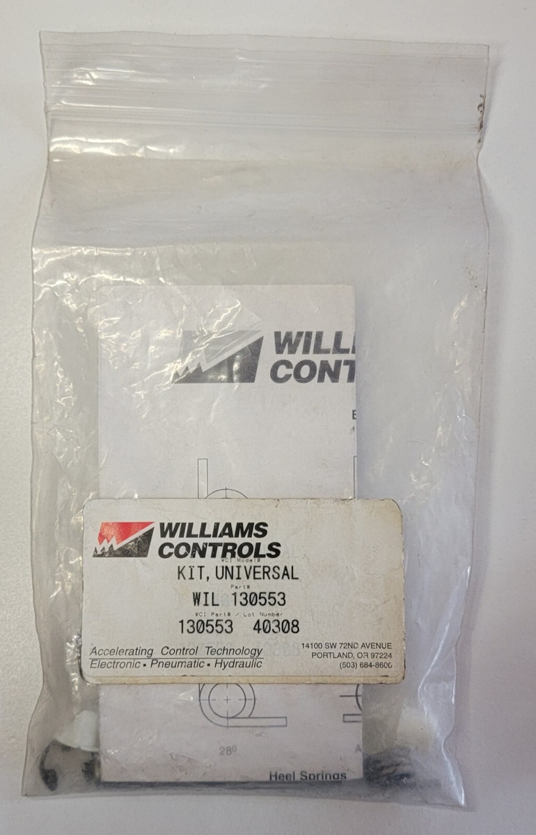 Williams Controls Universal Treadle Pin Kit WIL 130553 New