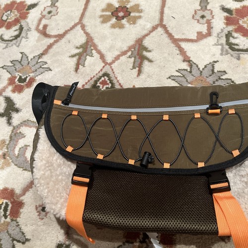 Free People Unisex Mesh Fleece Fabric Messenger Bag NWT