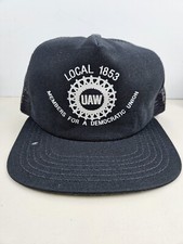 Vintage New Era USA MADE UAW Auto Union Trucker Hat Snapback Dad Cap