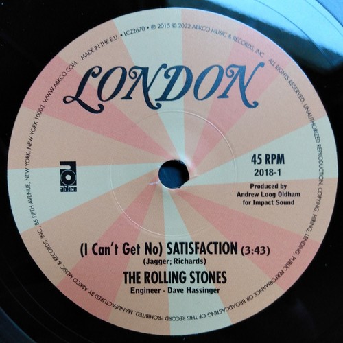 THE ROLLING STONES: I Can't Get No Satisfaction 7" Single NEW Picture Sleeve - Picture 2 of 7