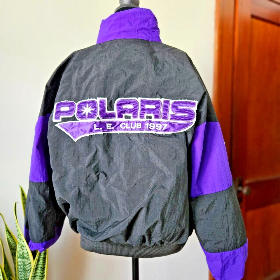 Vintage Polaris Pro L.E. Club 1997 Insulated Snowmobile Winter Jacket XL Men's - Image 4 of 4