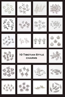 10 x Charms Schmuckherstellung Handwerk Anhänger - verschiedene Designs 3 kaufen 3 gratis erhalten