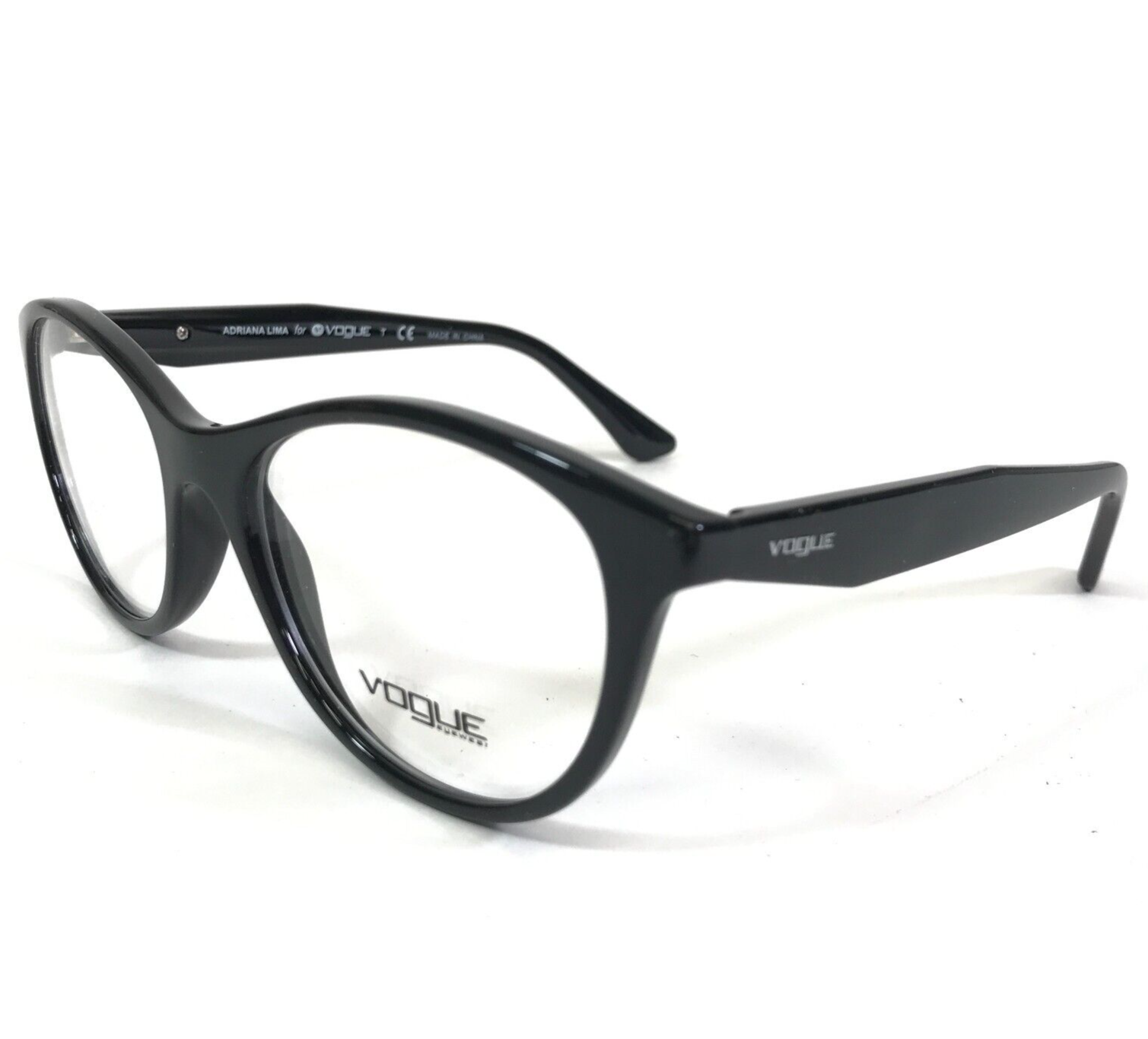 Vogue Eyeglasses Frames VO2988 W44 Black Round Cat Eye Full Rim 53-17-135