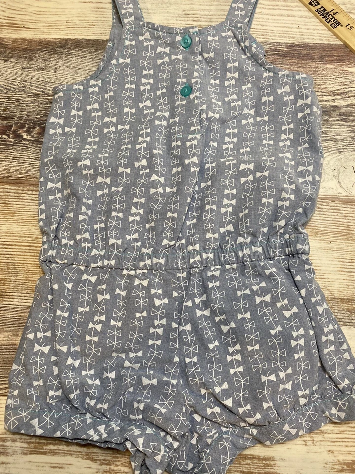 Gymboree Niñas Playa Mameluco Talla 3T Algodón Adorable Pantalones Cortos A Presión Una Pieza Foto 4 de 4